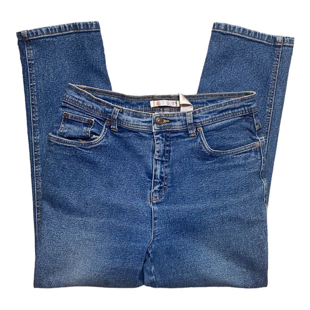 Vintage Bill Blass High Rise Straight Leg Mom Jeans Medium Wash Denim Size 12